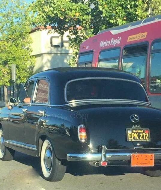  تاکسی مرسدس با پلاک اصفهان در کالیفرنیا 