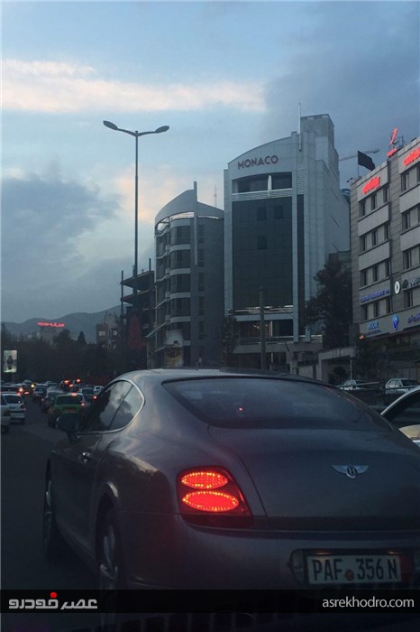  بنتلی با پلاک بین المللی در تهران 